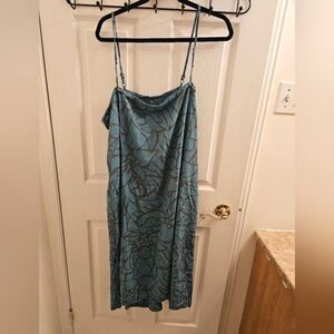 GAP Teal Floral Midi Dress